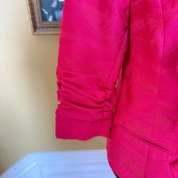 Vibrant Pink Ruffled Jacket - Picture 3 of 10